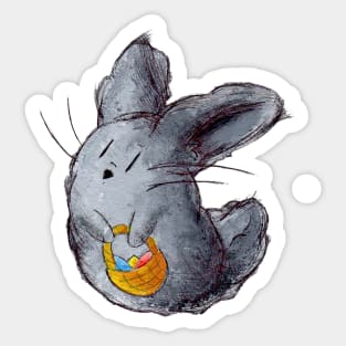 Dusty Easter Bunny Sticker